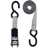 Keeper 89514  1" x 14' High Tension Ratchet Tie-Down Strap with Vinyl Coated S-Hooks Image 1