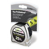 Komelon 425IEHV  Tape Measure 1" X 25' Hi-Vis Chrome Inch/Engineer Scale Image 1
