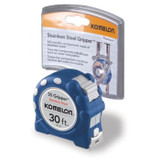 Komelon SS130  30' x 1" Stainless Steel Gripper Tape Measure - Blue Image 1
