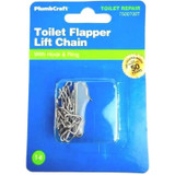 PlumbCraft 7500700T  Replacement Toilet Flapper Stainless Lifiing Chain Image 1