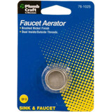 PlumbCraft 7610250LF  Brushed Nickel Faucet Aerator 15/16" with Dual Thread Image 1
