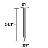 Metabo HPT 10120HPT  3-1/2" x 0.131" Full Round Head Brite Smooth Shank Basic Plastic Strip Framing Nails 4000 count Image 1