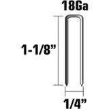 Metabo HPT 11104SHPT  1-1/8" x 18-Gauge 1/4" Crown Electro Galvanized Chisel Point Finish Staples - 5000 per Box Image 1