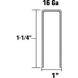 Metabo HPT 11303HHPT  1-1/4" x 16 Gauge 1" Wide Crown Roofing Staples 10000 per Box Image 1