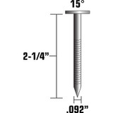 Metabo HPT 13338HPT  2-1/4" x 0.092 Full Round Head Ring Shank Electro Galvanized 15° Wire Coil Siding Nails - 3600 per Box Image 1