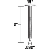 Metabo HPT 13365HHPT  2" x 0.092" Full Round Head Ring Shank Hot Dipped Galvanized 15° Wire Coil Siding Nails - 3600 per Box Image 1