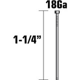 Metabo HPT 14106SHPT  1-1/4" x 18 Gauge Electro Galvanized Straight Brad Nails - 5000 per Package Image 1