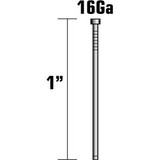 Metabo HPT 14200HPT  1" x 16 Gauge Electro Galvanized Straight Finish Nails - 5000 per Package Image 1