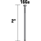 Metabo HPT 14204HPT  2" x 16 Gauge Electro Galvanized Straight Finish Nails - 2500 per Package Image 1