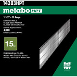 Metabo HPT 14303HPT  1-1/2" x 15 Gauge Smooth Basic Bright "DA" Style Angled Finish Nails - 4000 per Package Image 1