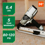 Metabo HPT NR65AK2  36 Degree 2-1/2 Inch Strap-Tite Metal Connector Nailer Image 1