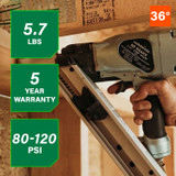 Metabo HPT NR65AK2S  36 Degree 2-1/2 Inch Strap-Tite Metal Connector Nailer with Short Magazine Image 1