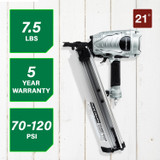 Metabo HPT NR90AES1  21 Degree 3-1/2 Inch Plastic Collated Framing Nailer Image 1