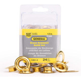 General Tools 1261-4  1/2" Brass Grommet Refill for 71264 Grommet Kit - Pack of 24 (41105) Image 1