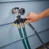 Gilmour 871404-1001  Heavy Duty Shut-off Quad Valve Brass Image 1