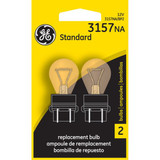 GE Lighting 3157NA/BP2  Automotive Front Turn Signal, Tail Light Amber Miniature Bulb (12314) 2 Lamps per Blister Image 1