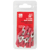 GB Gardner Bender 20-111  Vinyl Insulated Spade Terminal for #4-#6 Stud - Red 22-16 AWG - 20 per Package Image 1