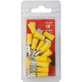 GB Gardner Bender 20-145F  Vinyl Insulated Female 1/4" (0.250") Tab Disconnects - Yellow 12-10 AWG - 16 per Package Image 1
