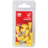 GB Gardner Bender 20-145M  Vinyl Insulated Male 1/4" (0.250") Tab Disconnects - Yellow 12-10 AWG - 16 per Package Image 1