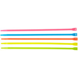 GB Gardner Bender 46-308FST  8" Double Lock Cable Ties 75-lb Assorted Fluorescent Colors - 100 per Bag Image 1