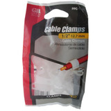 GB Gardner Bender PPC-1550  1/2" Plastic Cable Clamps - Natural White - 12 per Package  Image 1