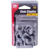 GB Gardner Bender PSG-15  7/16" Gray Plastic Coaxial Cable Staple - 15 per Package Image 1