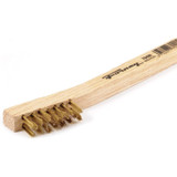 Forney 70490  Brass Wire Scratch Brush with Wood Handle 7-3/4" Image 1