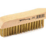Forney 70519  Wire Scratch Brush-Brass-Wood Shoe Hndl 10 Image 1