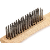 Forney 70520  Wire Scratch Brush-Ss-Wood Shoe Hndl 10-1/ Image 1
