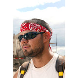 Chill-Its 6700  Evaporative Cooling Bandana - Tie Style - Navy Blue Western Design (12306) Image 1