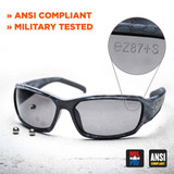 Skullerz 50130E Odin Safety Glasses Matte Gray Frame Sunglasses - Smoke Lens Image 1