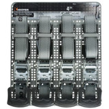 Keeper 05503  1-1/4" x 14' High Tension Ratchet Tie-Down Straps with Vinyl Coated S-Hooks - 4 Straps per Package Image 1