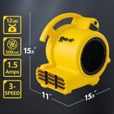 Shop Vac 1032005  Shop-Air Professional 500 Max. CFM Air Mover Fanwith 3-Speeds Image 1