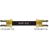 AGS Company PA-512  5/16" x 12" Poly-Armour PVF Coated Steel Brake Line for Domestic Vehicles - SAE Inverted Flare Brakeline Image 1