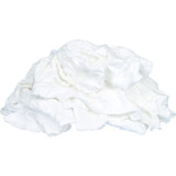 Buffalo 10526  Recycled White T-Shirts Cloth Rags - 8 Lb Box Image 1