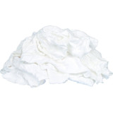Buffalo 60317  Recycled White T-Shirts Cloth Rags - 2 Lb Bag Image 1