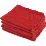 Buffalo 62006C  Red Cotton Shop Towels / Rags - 5 per Package Image 1