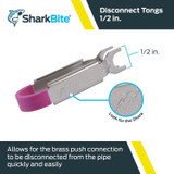 SharkBite U711  1/2" Disconnect Tongs for PEX Image 1