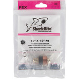 SharkBite UC4008LFA  1/2" x 1/2" Barbed Brass Transition Adapter for PEX to Polybutylene Pipe Image 1