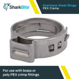 SharkBite UC953CP100  1/2" Stainless Steel Clamp Ring for PEX - 100 per Package Image 1