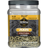 Screw Products 30113-29  AXIS #9 x 2" (T20-Drive) ZYTEC XT General Exterior Structural Wood Screws - 5-lb Jar (approx. 560) Image 1