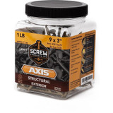 Screw Products 30116-29  AXIS #9 x 3" (T20-Drive) ZYTEC XT General Exterior Structural Wood Screws -  1-lb Jar Image 1