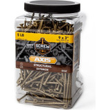 Screw Products 30117-29  AXIS #9 x 3" (T20-Drive) ZYTEC XT General Exterior Structural Wood Screws -  5-lb Jar (approx. 388) Image 1