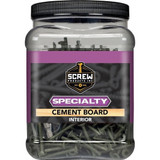 Screw Products CB158D-1  Specialty #8 x 1-5/8" (T25-Drive) Ceramic Coated Drill Point Cement Board Screws - 1-lb Jar (approx. 144) Image 1