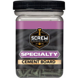 Screw Products CB158S-1  Specialty #8 x 1-5/8" (T25-Drive) Ceramic Coated Sharp Point Cement Board Screws - 1-lb Jar (approx. 130) Image 1