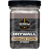 Screw Products DW-6158C-1  Black Phillips Bugle Head #6 x 1-5/8" Drywall Screws with Sharp Point - 1-lb Jar Image 1