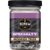 Screw Products MT-08100S-1  Specialty #8 x 1" Phillips Drive Modified Truss Head K-Lath Screws with Sharp Point - 1-lb Jar (approx. 211) Image 1