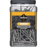 Screw Products 30324  AXIS #10 x 2-1/2" (T20-Drive) 316 Stainless Steel Structural Wood Screws - 5-lb Jar (approx. 349) Image 1