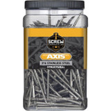 Screw Products 30345  AXIS #10 x 3-1/2" (T20-Drive) 316 Stainless Steel Structural Wood Screws - 5-lb Jar (approx. 254) Image 1