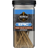 Screw Products 30443-29  EPIC #9 x 4" (T20-Drive) ZYTEC XT General Exterior Trim Head Screws - 1-lb Jar (approx. 61) Image 1